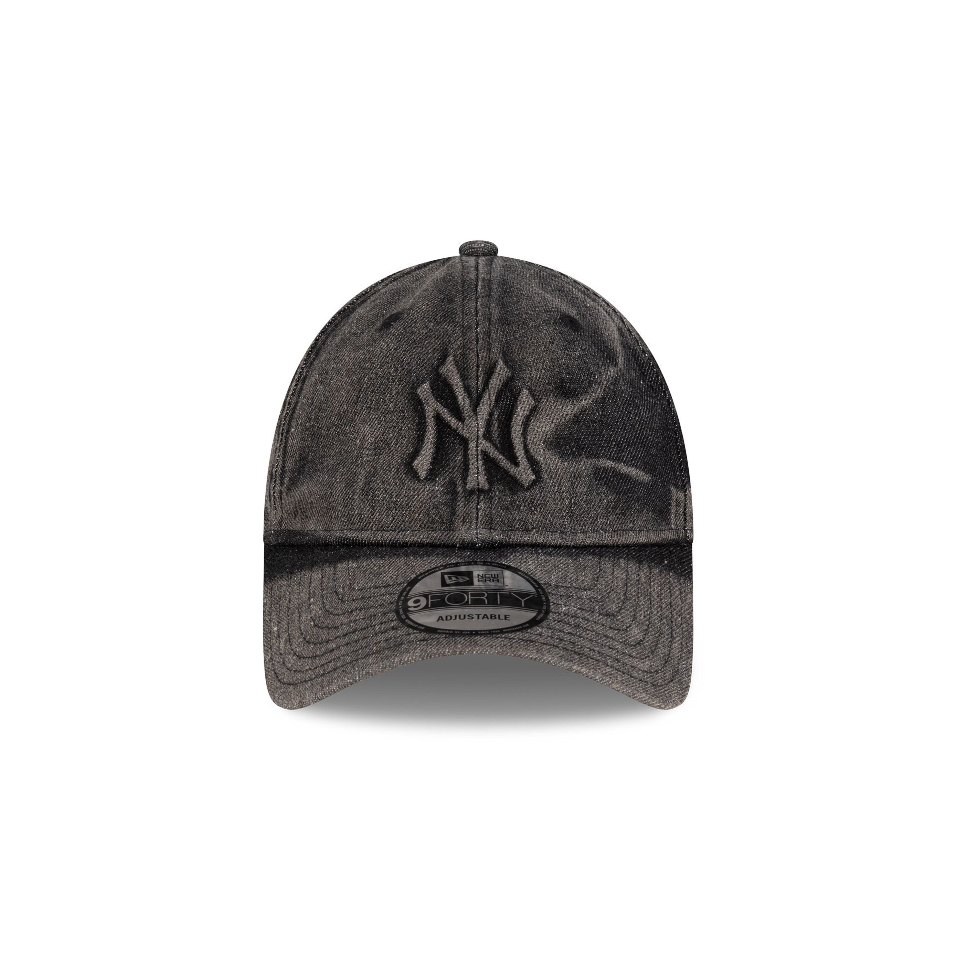 New York Yankees Embo Black Denim 9FORTY Adjustable Hat