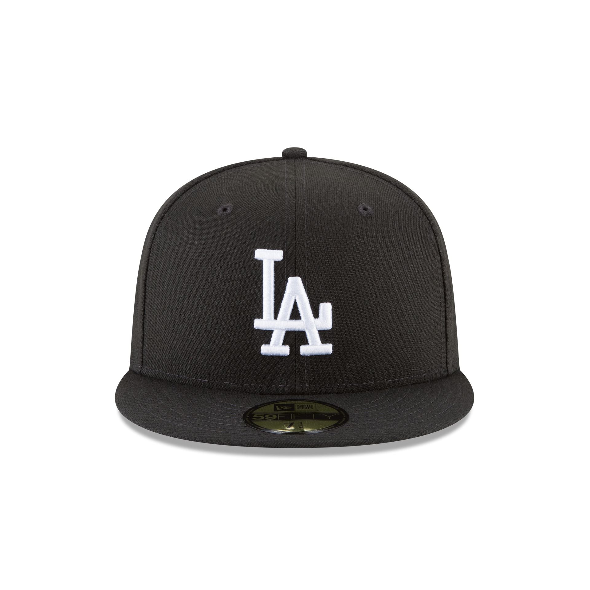 Los Angeles Dodgers Triple Player Side Patch Black 59FIFTY Fitted Hat