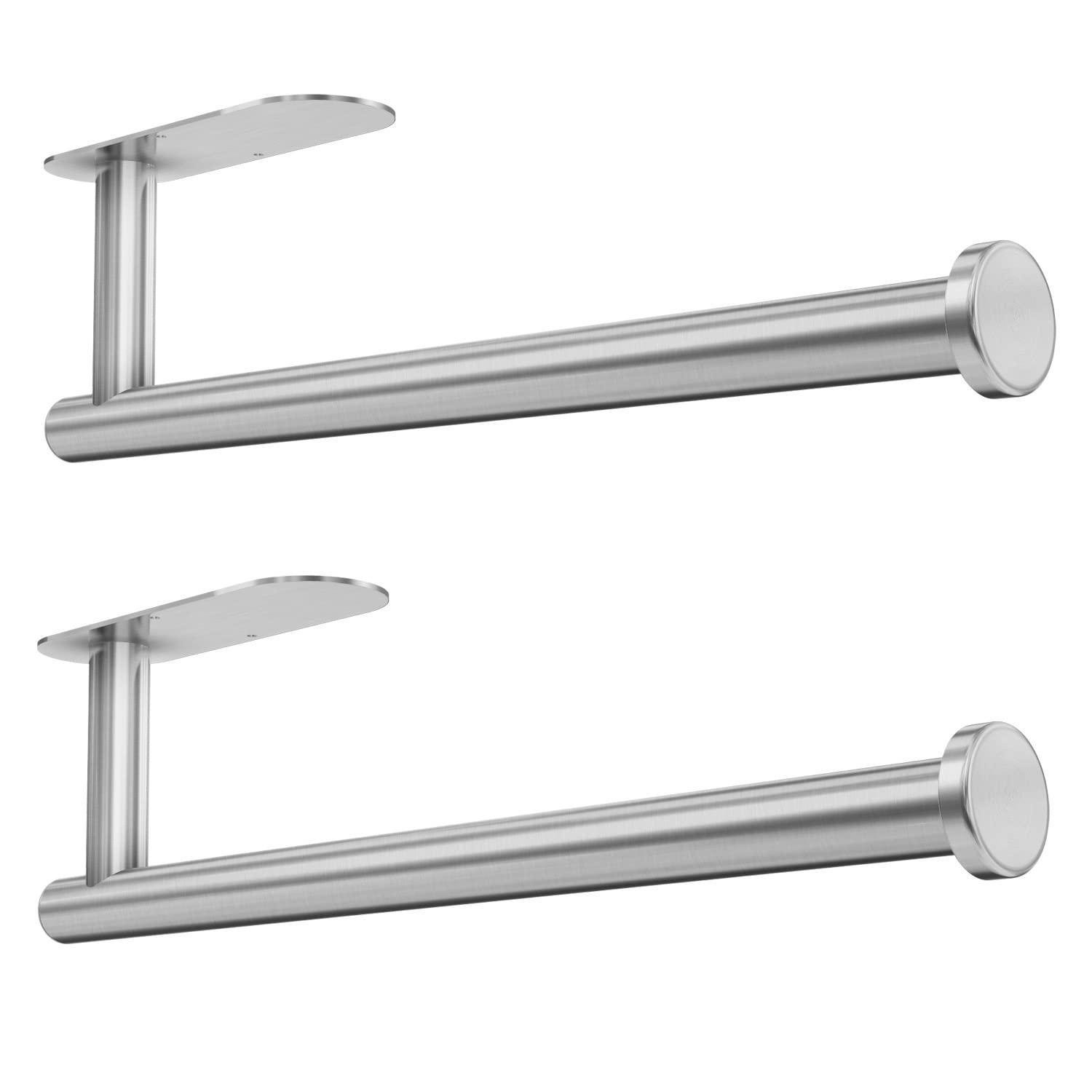 Paper Towel Holder Under Cabinet Wall Mount Self Adhesive SUS304 Stainless Steel 13 Inch