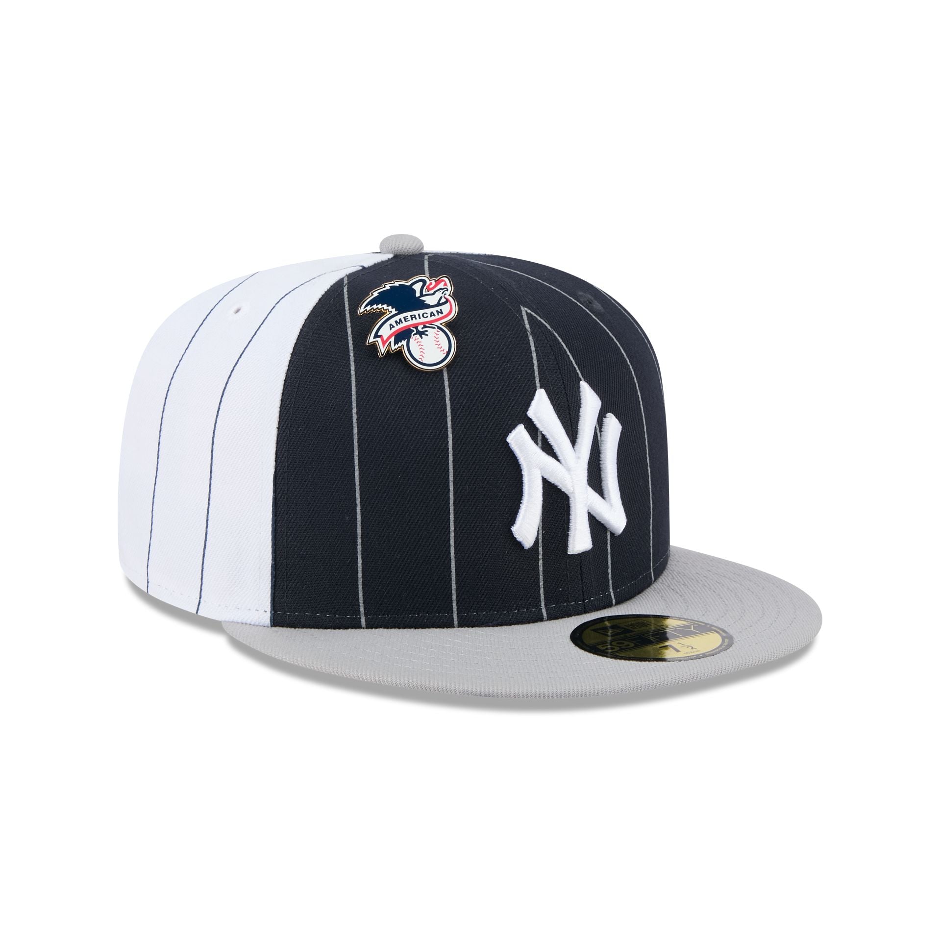 New York Yankees Pinstripe League Pin 59FIFTY Fitted Hat