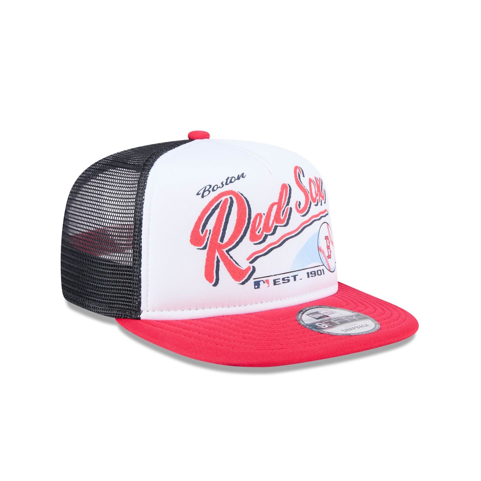 Boston Red Sox Retro Script 9FIFTY A-Frame Trucker Hat
