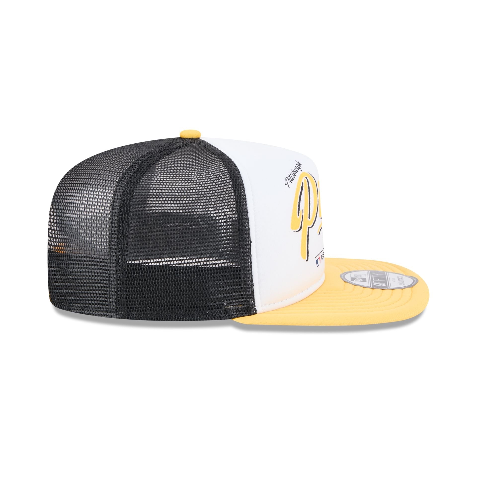 Pittsburgh Pirates Retro Script 9FIFTY A-Frame Trucker Hat