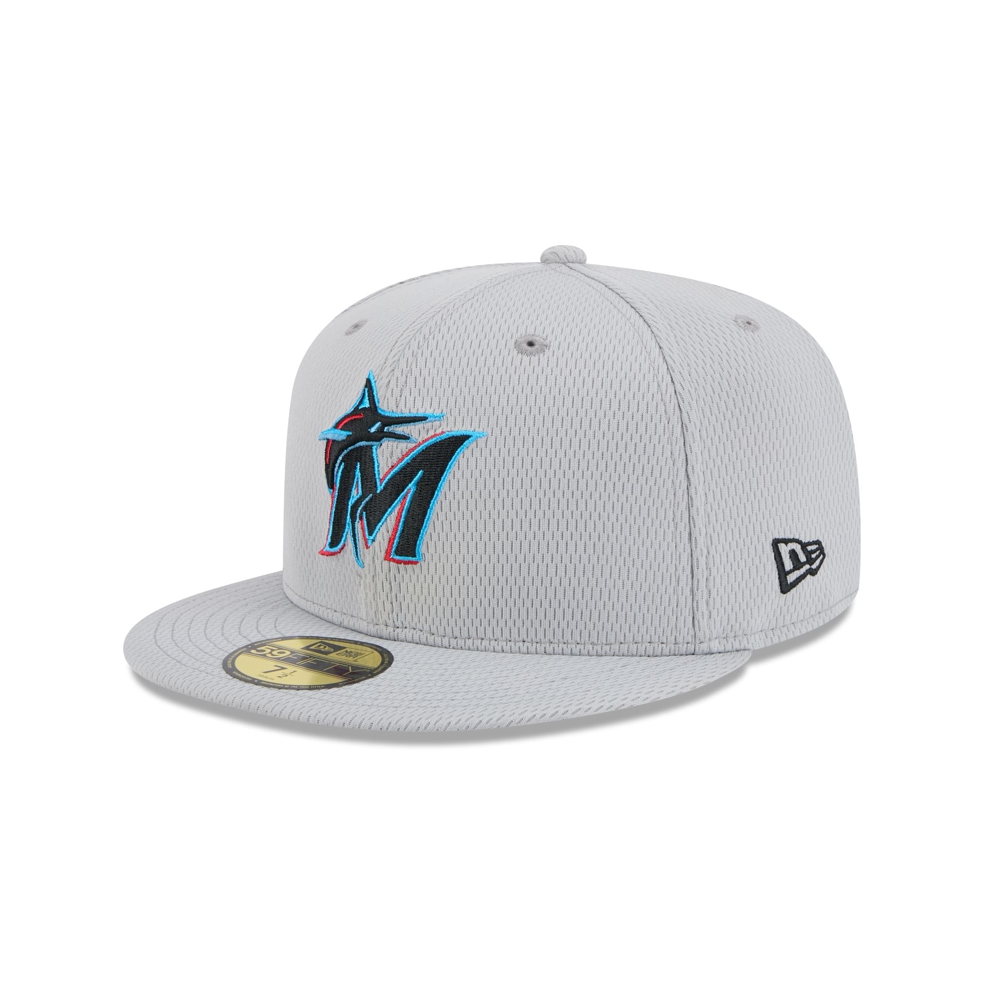 Miami Marlins 2025 Clubhouse Gray 59FIFTY Fitted Hat