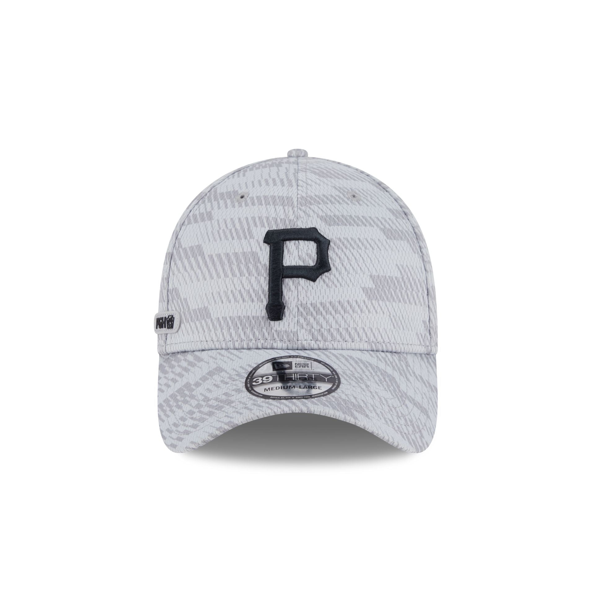 Pittsburgh Pirates 2025 Clubhouse Gray 39THIRTY Stretch Fit