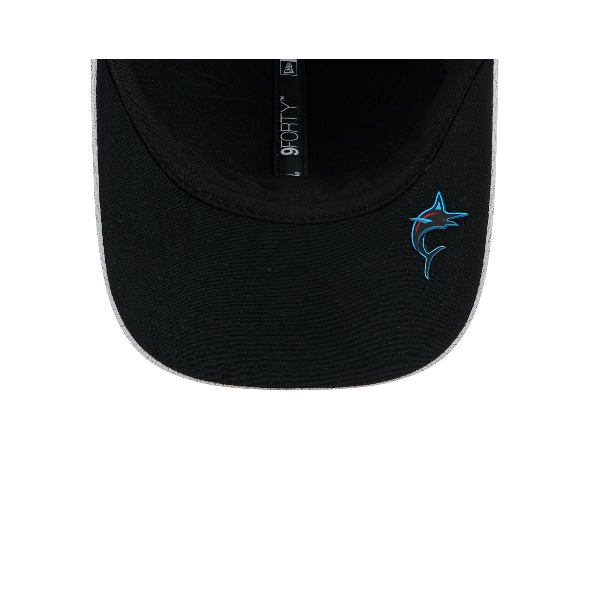 Miami Marlins 2025 Clubhouse Gray 9FORTY M-Crown Snapback Hat