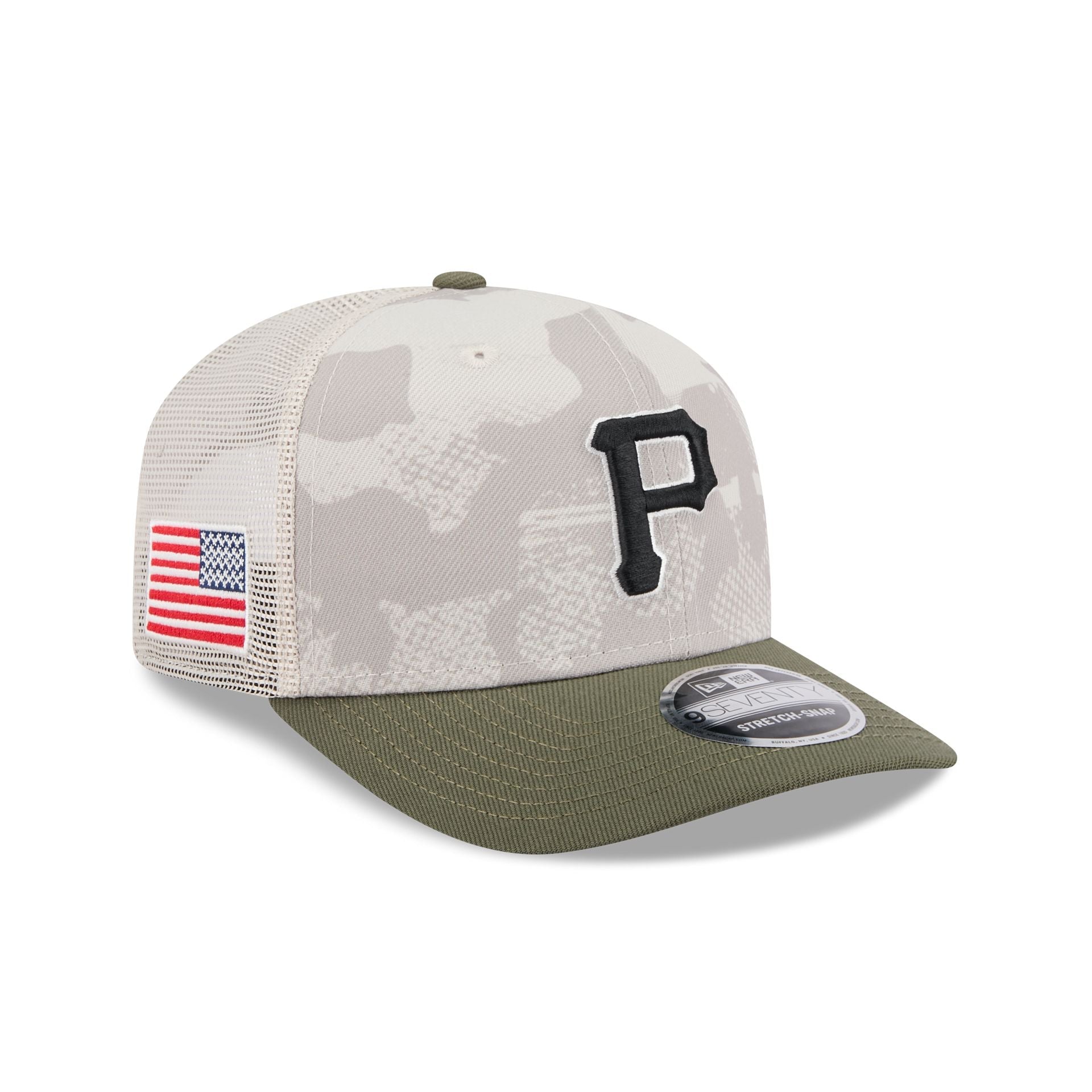 Pittsburgh Pirates Armed Forces Day 2025 9SEVENTY Trucker Hat