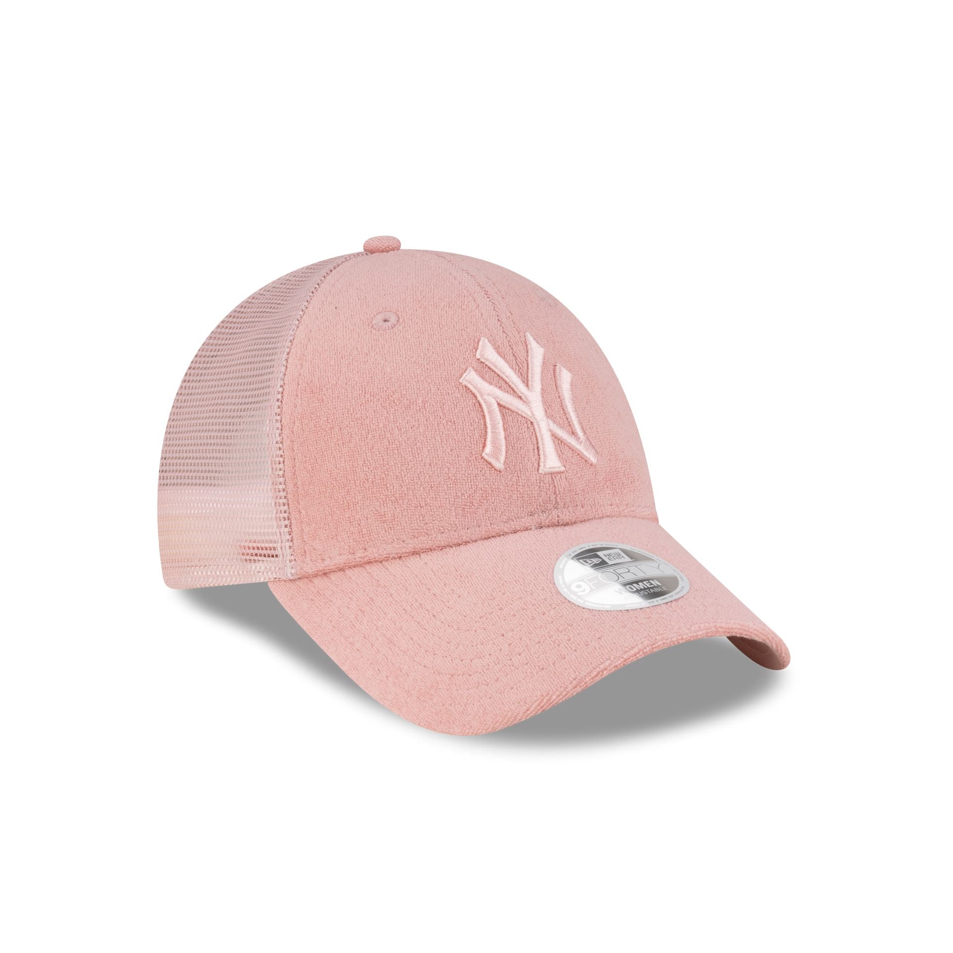 New York Yankees Terry Cloth Pastel Pink Women's 9FORTY Trucker Hat