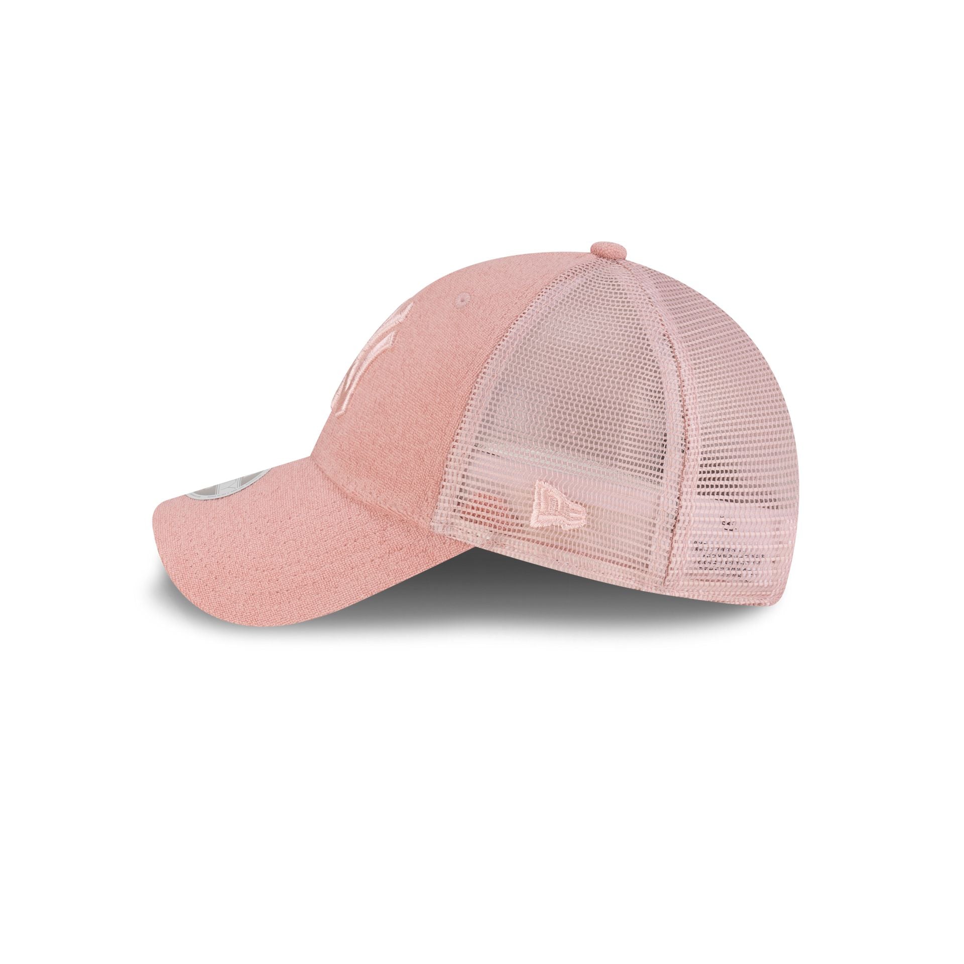 New York Yankees Terry Cloth Pastel Pink Women's 9FORTY Trucker Hat