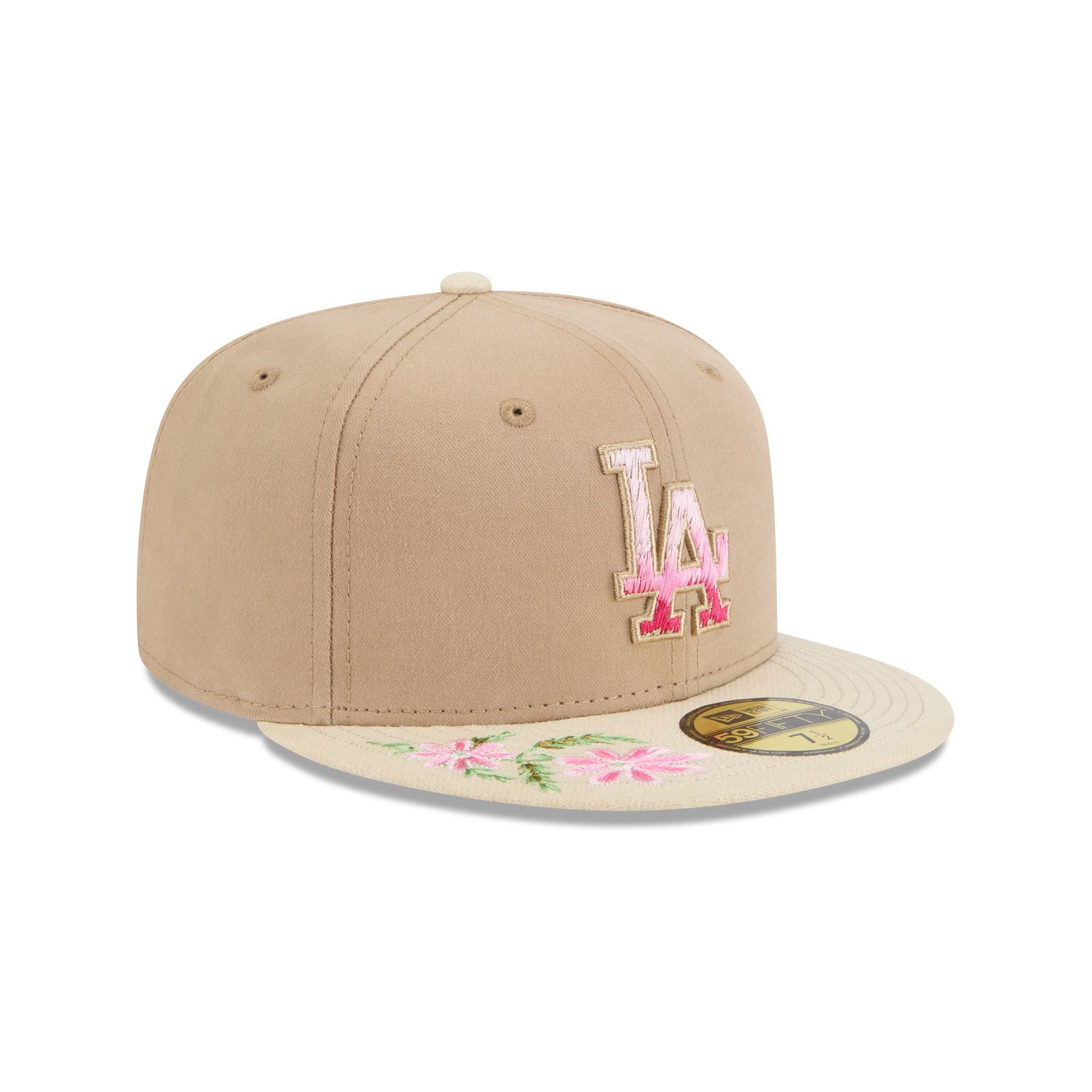 Los Angeles Dodgers Hand Stitched Floral 59FIFTY Fitted Hat