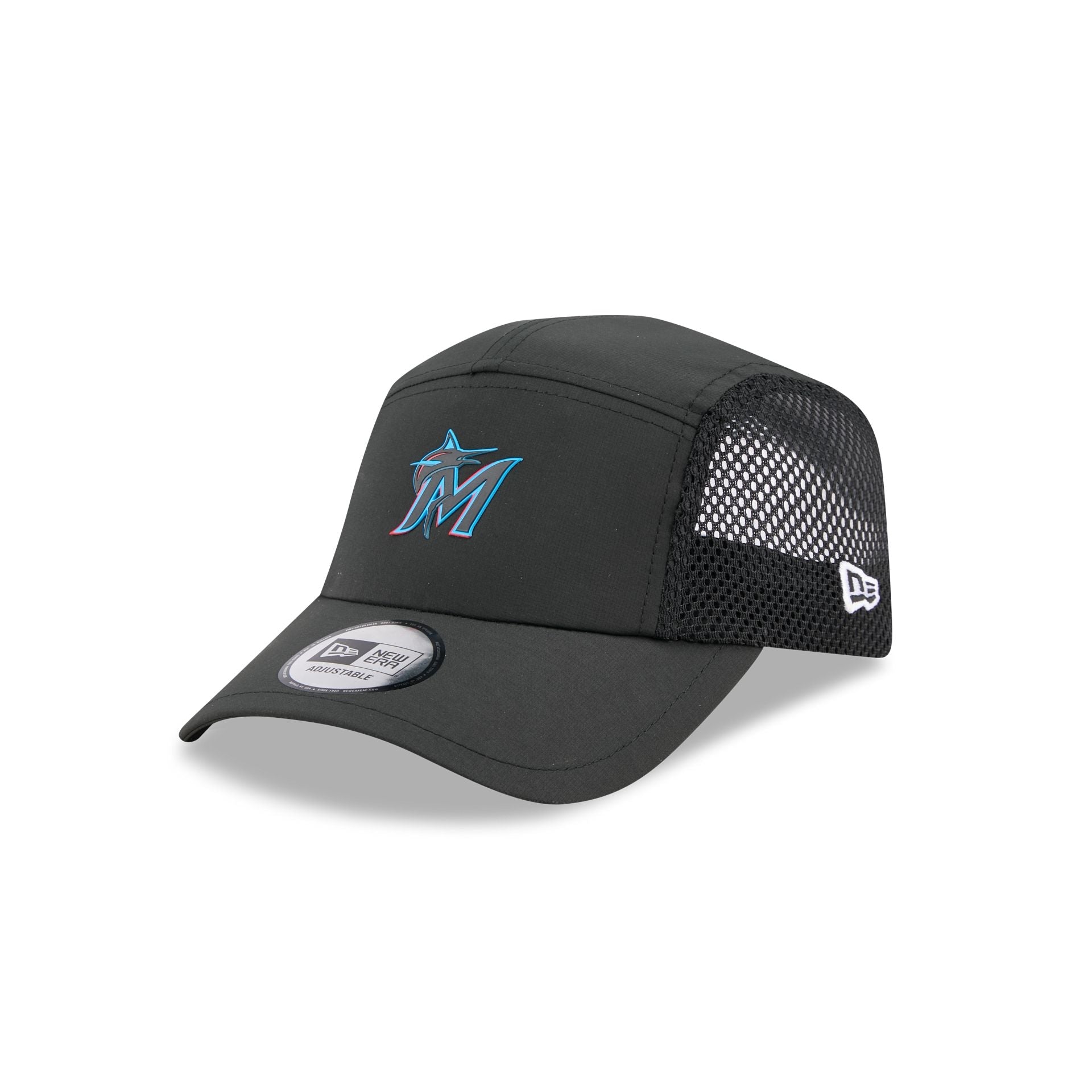 Miami Marlins Poly Runner Adjustable Hat