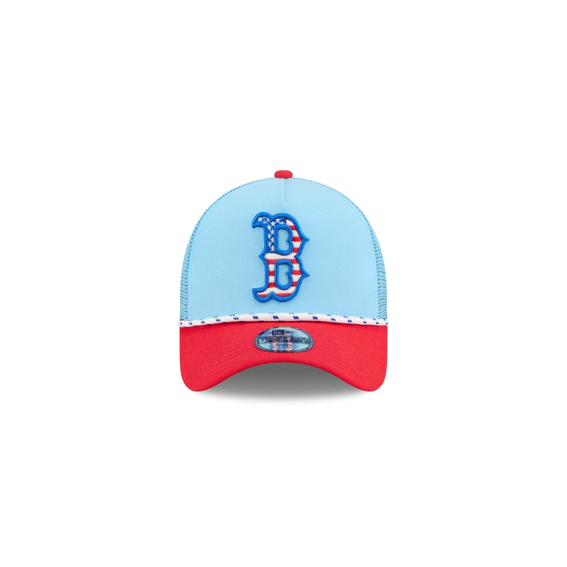 Boston Red Sox Independence Day 2025 Kids 9FORTY M-Crown A-Frame Trucker Hat