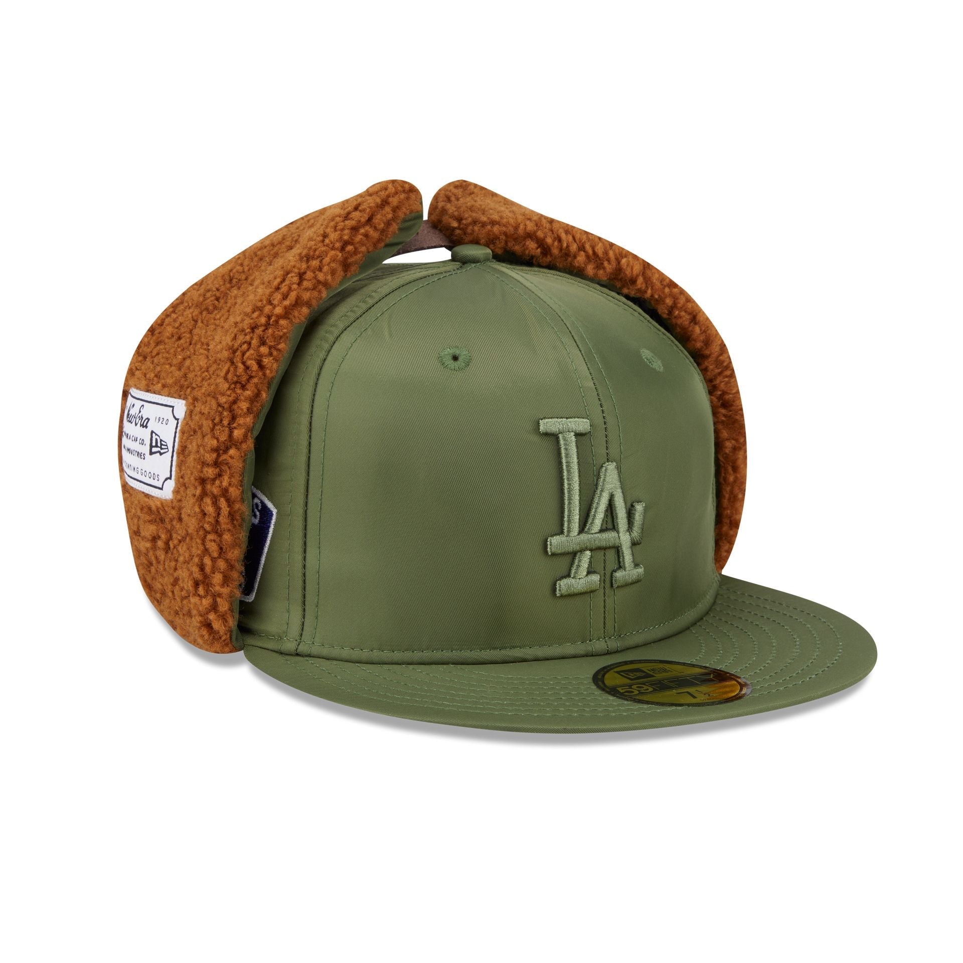 Alpha Industries x Los Angeles Dodgers Olive Green Dog Ear 59FIFTY Fitted Hat