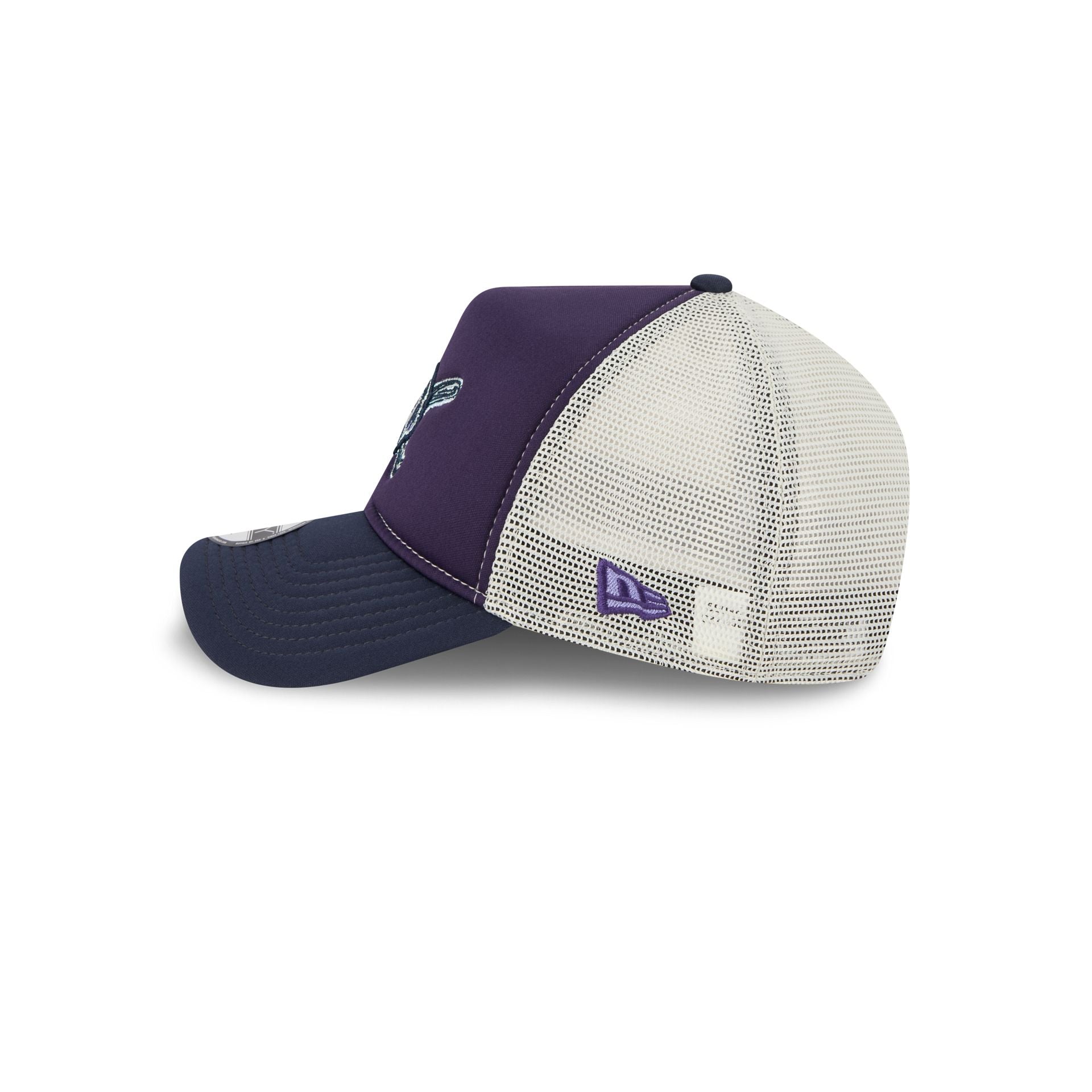 Pittsburgh Pirates Navy Purple 9FORTY A-Frame Trucker Hat