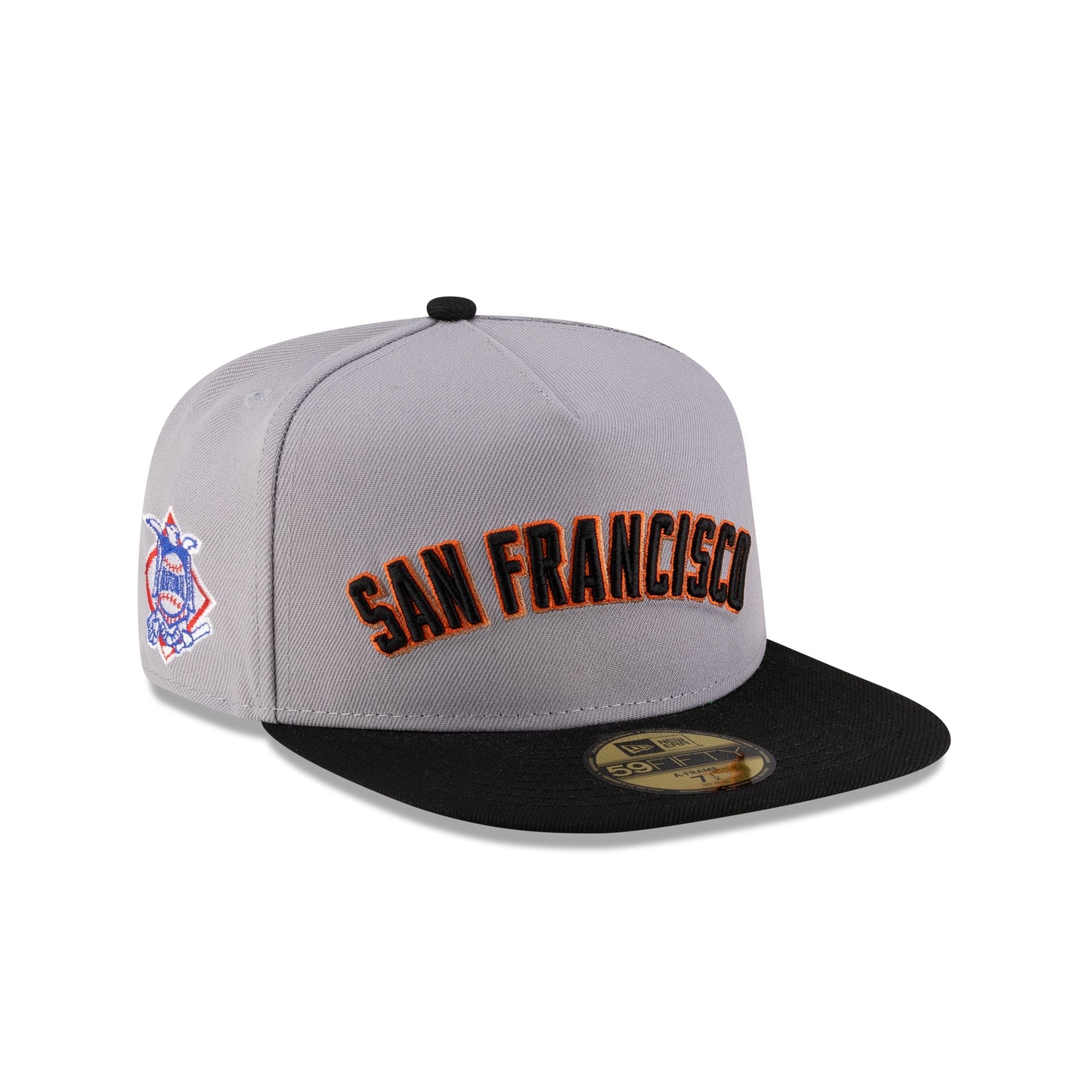 Just Caps League Sidepatch Gray San Francisco Giants 59FIFTY A-Frame Fitted Hat