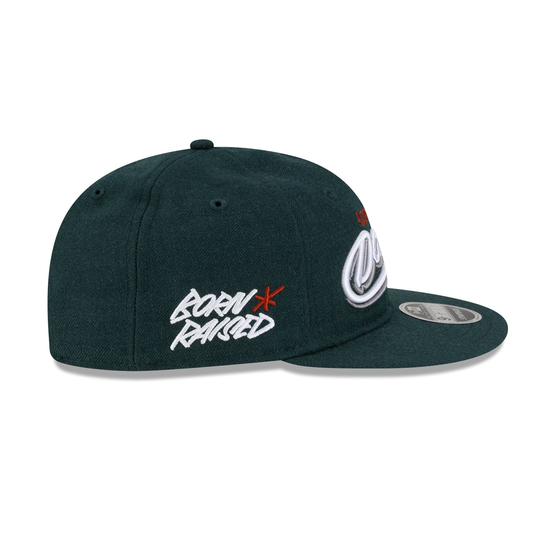 Born x Raised x Los Angeles Dodgers Sign Green Wool Retro Crown 9FIFTY Adjustable Hat