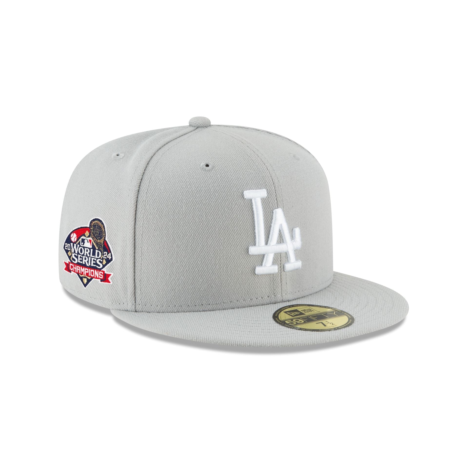 Los Angeles Dodgers 2024 World Series Champions Gray 59FIFTY Fitted Hat