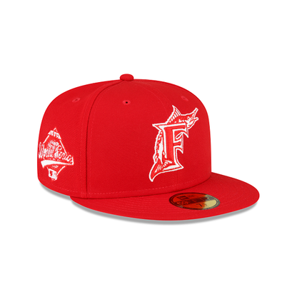 Miami Marlins Sidepatch Red 59FIFTY Fitted Hat