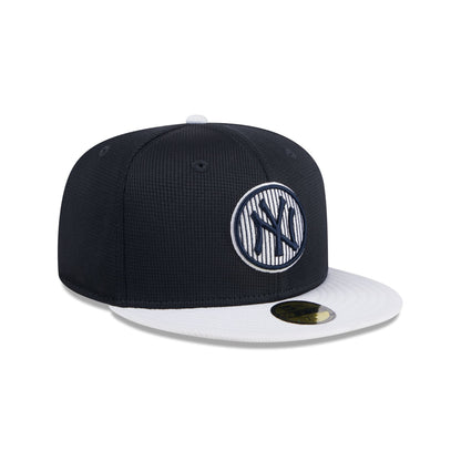 New York Yankees 2025 Batting Practice Gray Kids 59FIFTY Fitted Hat