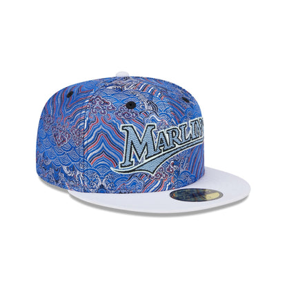 Miami Marlins Wave Fill 59FIFTY Fitted Hat