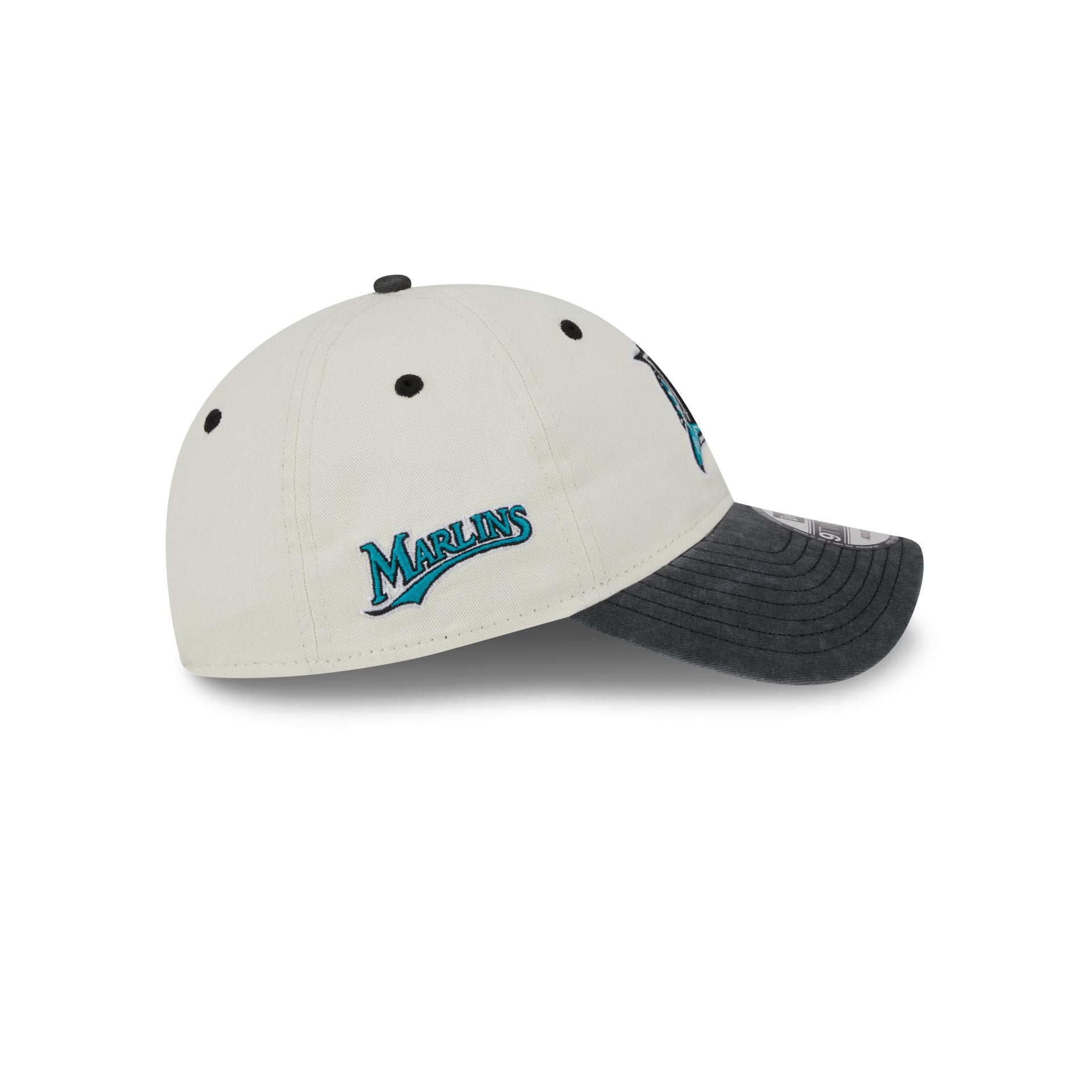Miami Marlins Classic Sidescript 9TWENTY Adjustable Hat