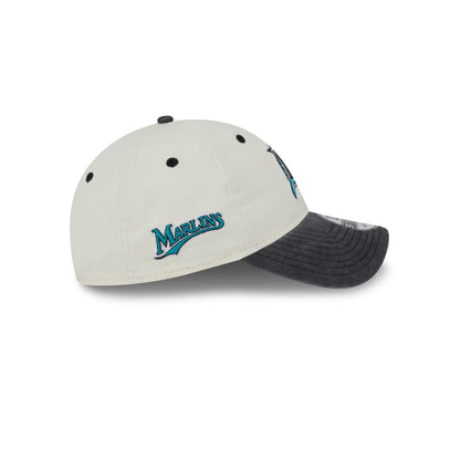 Miami Marlins Classic Sidescript 9TWENTY Adjustable Hat