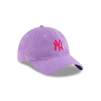 New York Yankees Women's Lavender Cord 9TWENTY Adjustable Hat
