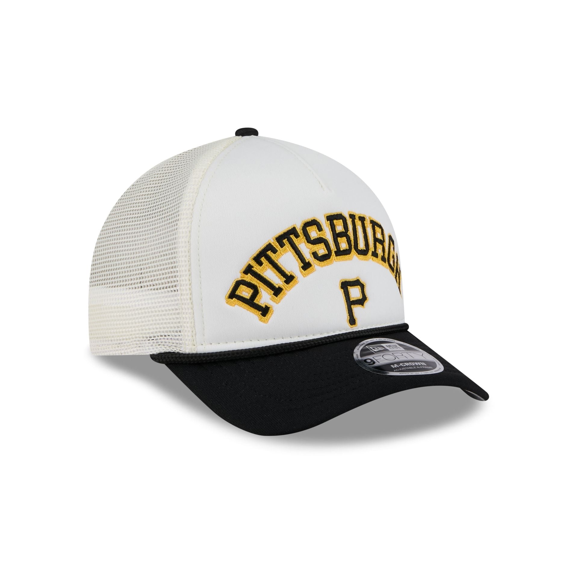 Pittsburgh Pirates Chrome Arch 9FORTY M-Crown A-Frame Trucker Hat