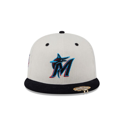 Miami Marlins Two Tone Cord 59FIFTY Fitted Hat