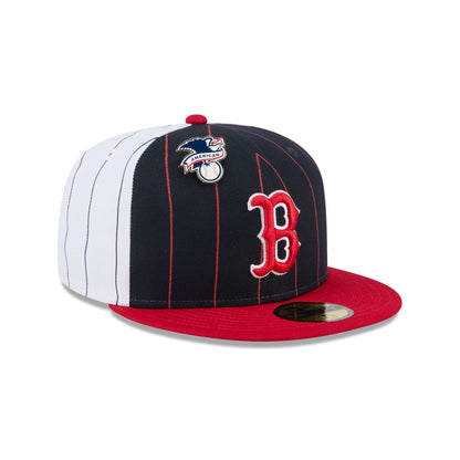 Boston Red Sox Pinstripe League Pin 59FIFTY Fitted Hat