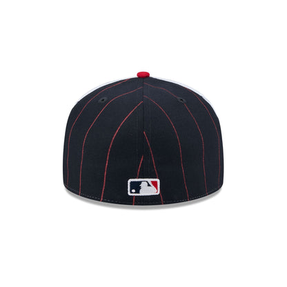 Boston Red Sox Pinstripe League Pin 59FIFTY Fitted Hat