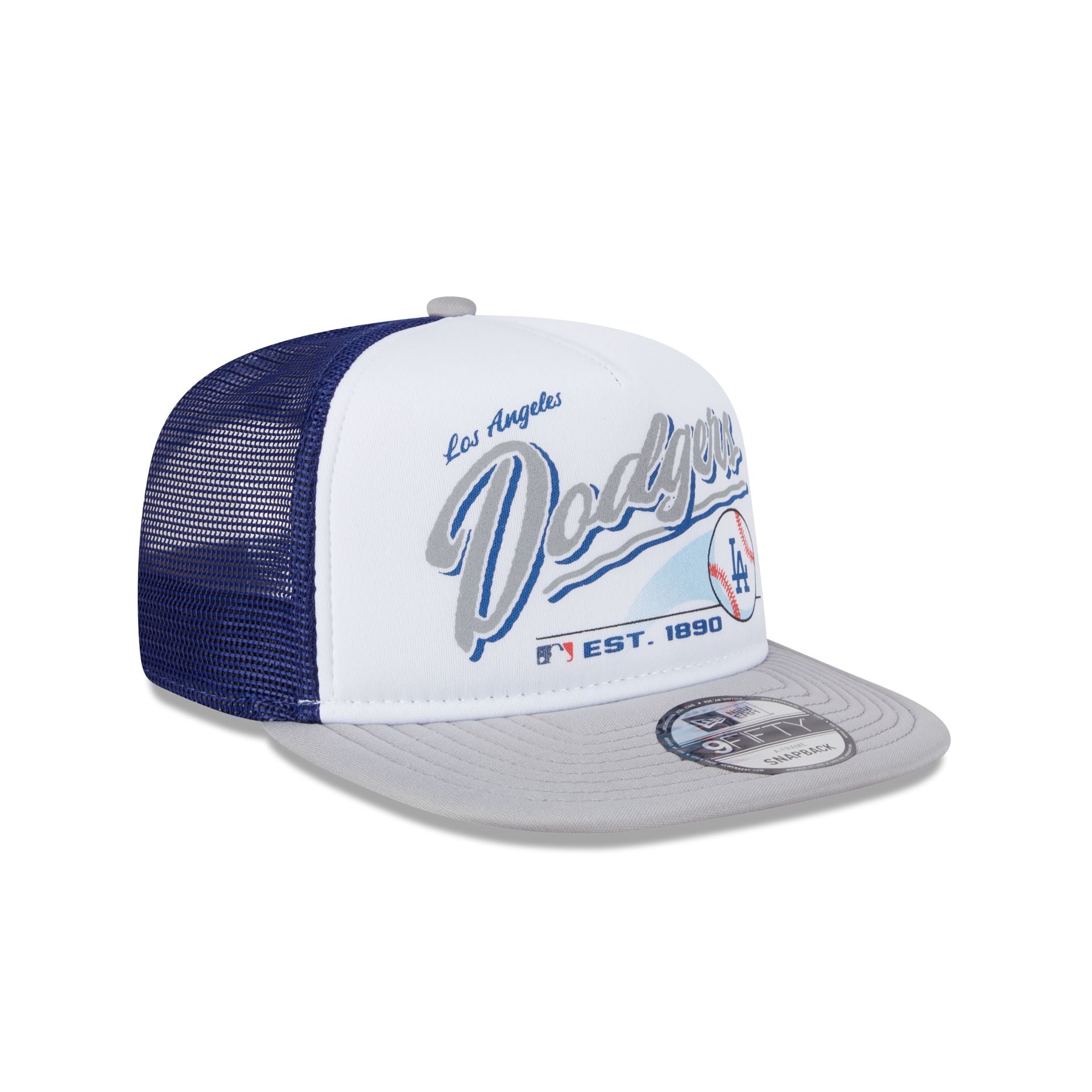 Los Angeles Dodgers Retro Script 9FIFTY A-Frame Trucker Hat