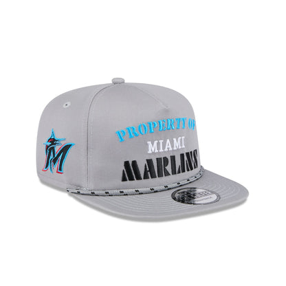 Miami Marlins Vintage Gray Rope Golfer Hat