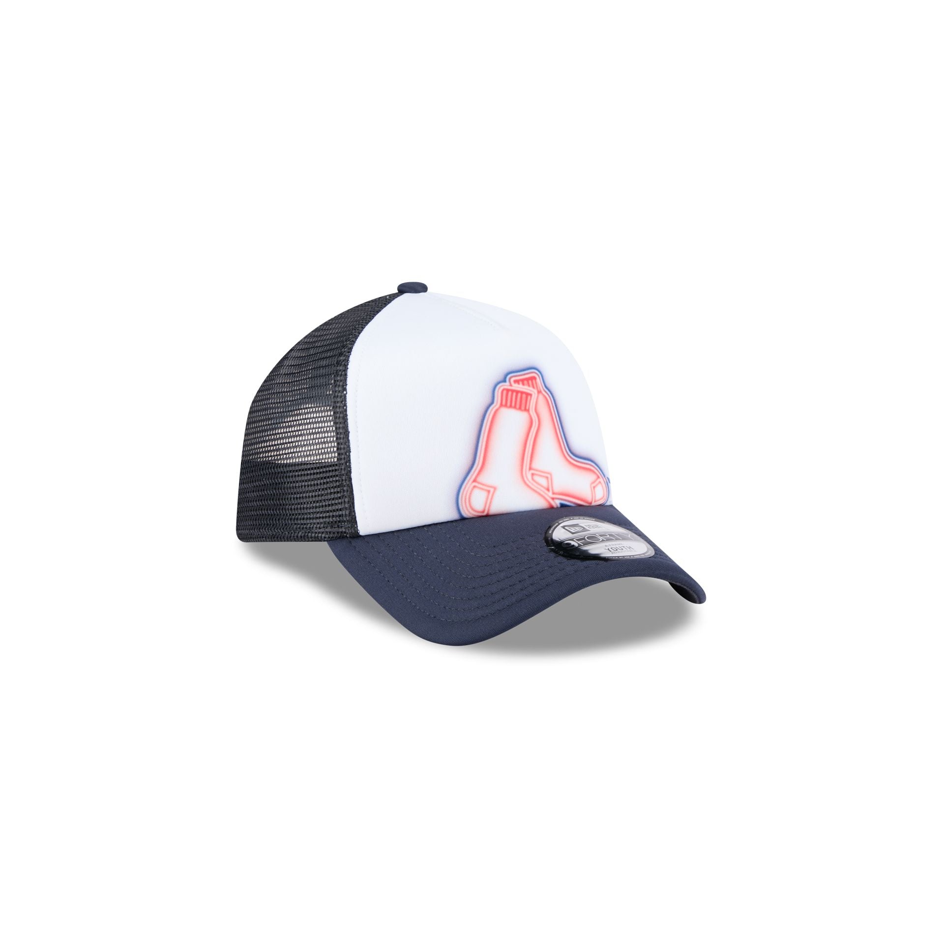 Boston Red Sox Kids Painted 9FORTY A-Frame Trucker Hat