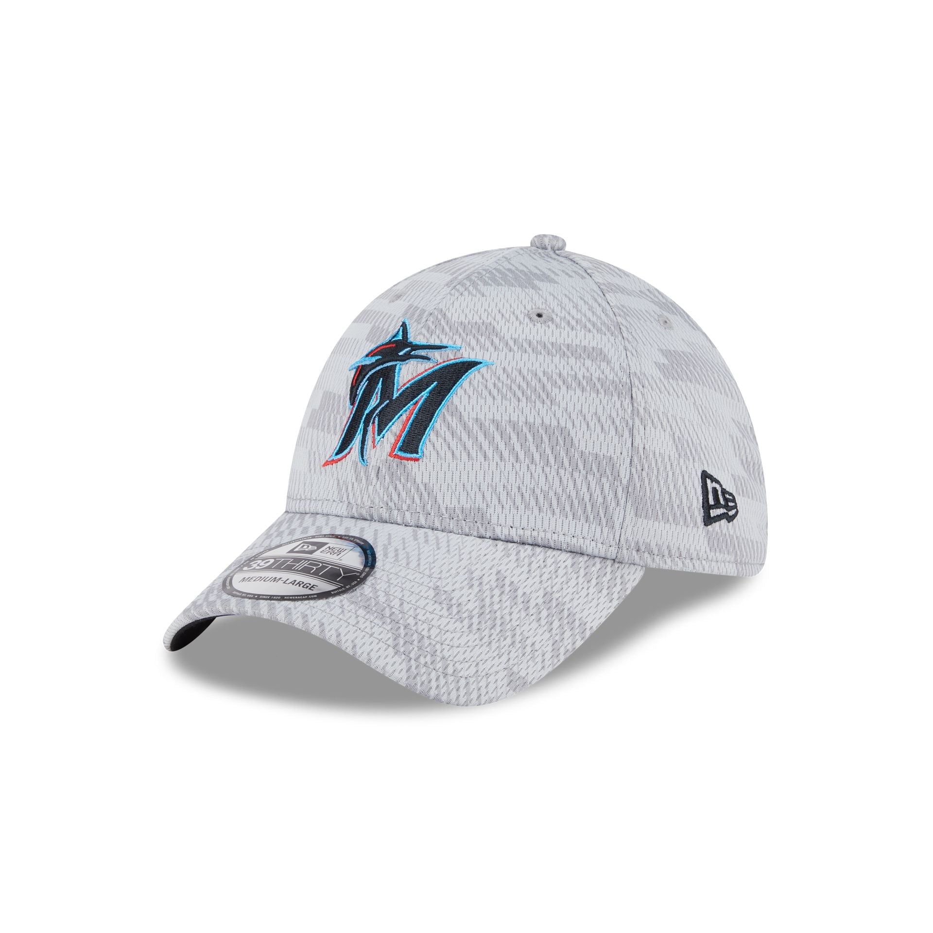 Miami Marlins 2025 Clubhouse Gray 39THIRTY Stretch Fit