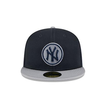 New York Yankees 2025 Batting Practice Gray 59FIFTY Fitted Hat