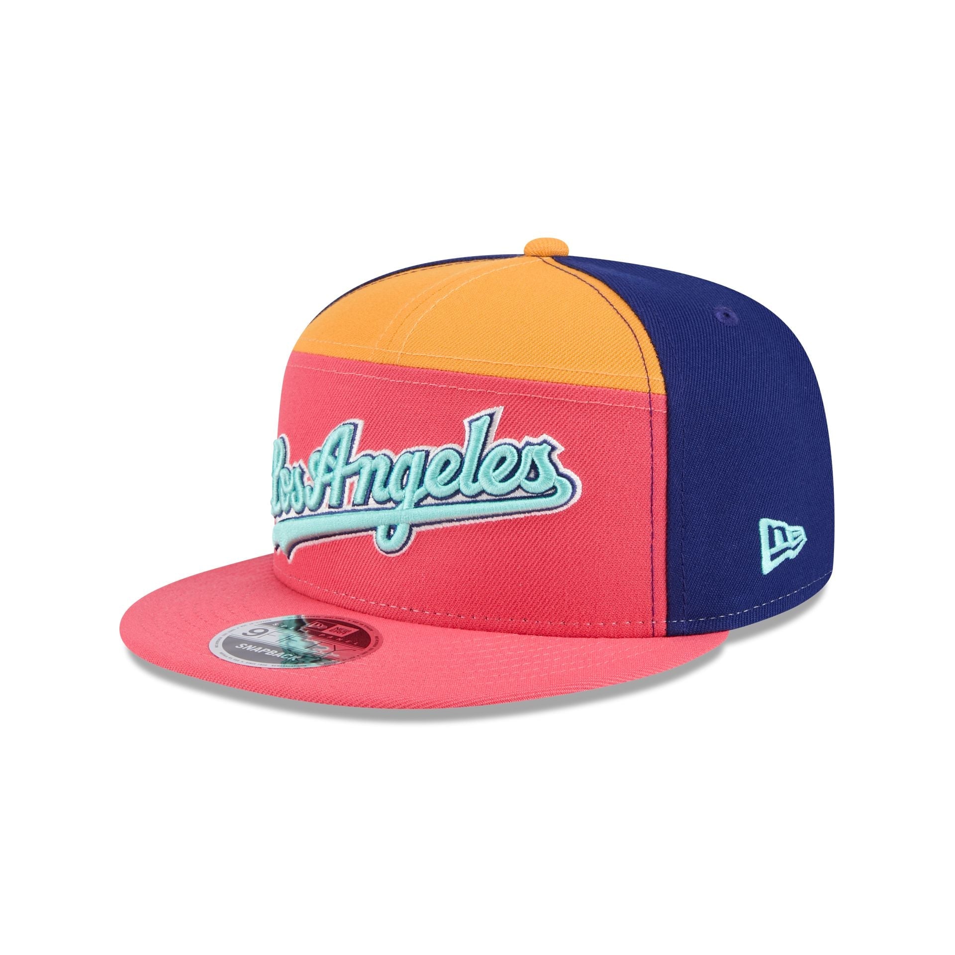 Los Angeles Dodgers Coral Split Panel 9FIFTY Snapback Hat