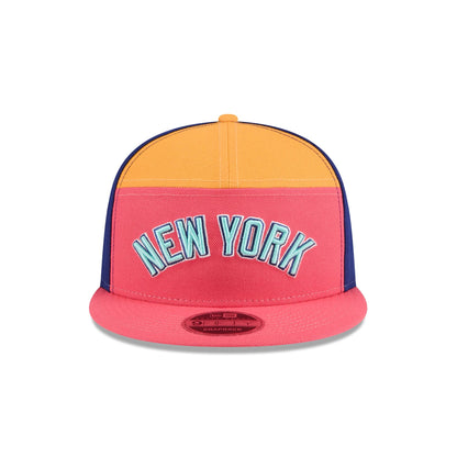 New York Yankees Coral Split Panel 9FIFTY Snapback Hat
