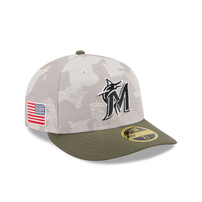 Miami Marlins Armed Forces Day 2025 Low Profile 59FIFTY Fitted Hat