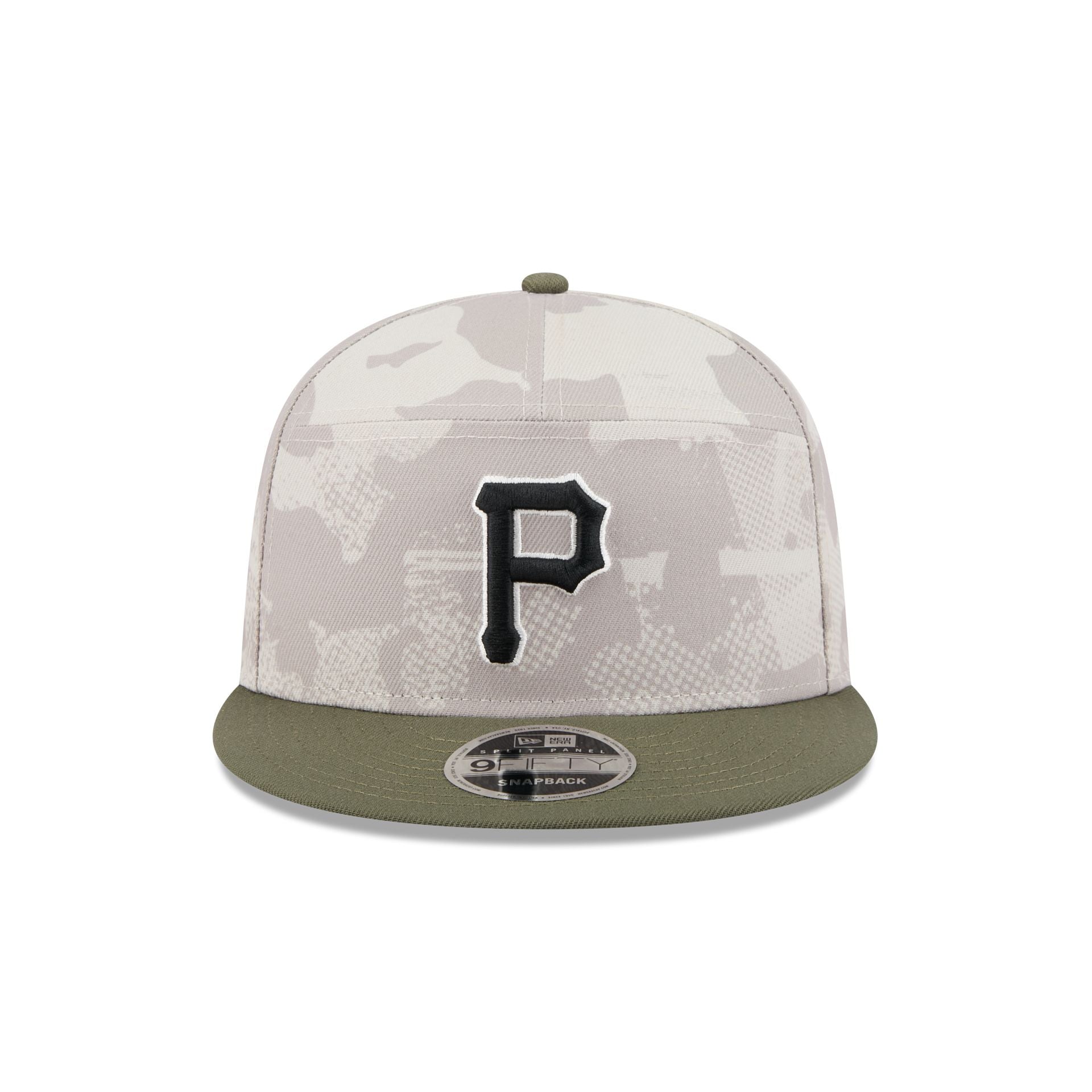 Pittsburgh Pirates Armed Forces Day 2025 Split Panel 9FIFTY Snapback Hat