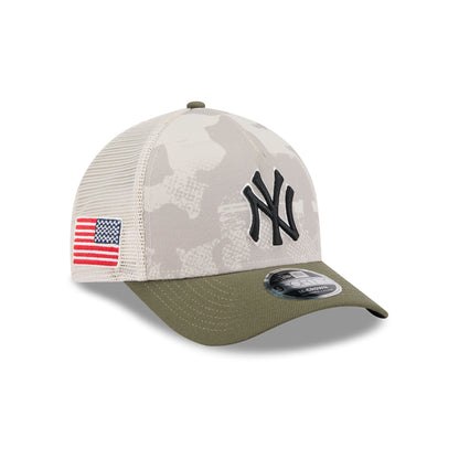 New York Yankees Armed Forces Day 2025 9FORTY M-Crown A-Frame Trucker Hat