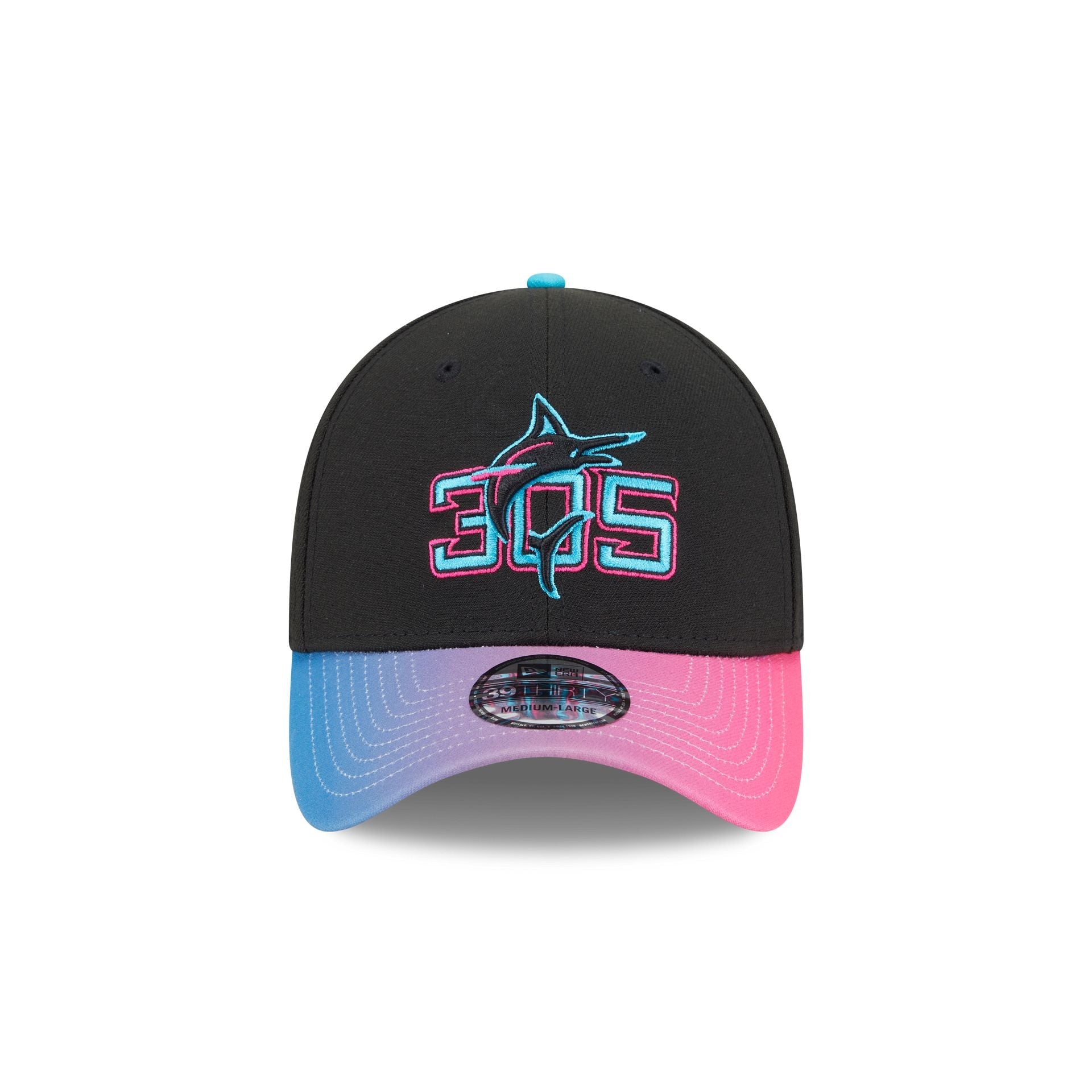 Miami Marlins City Connect 39THIRTY Stretch Fit Hat