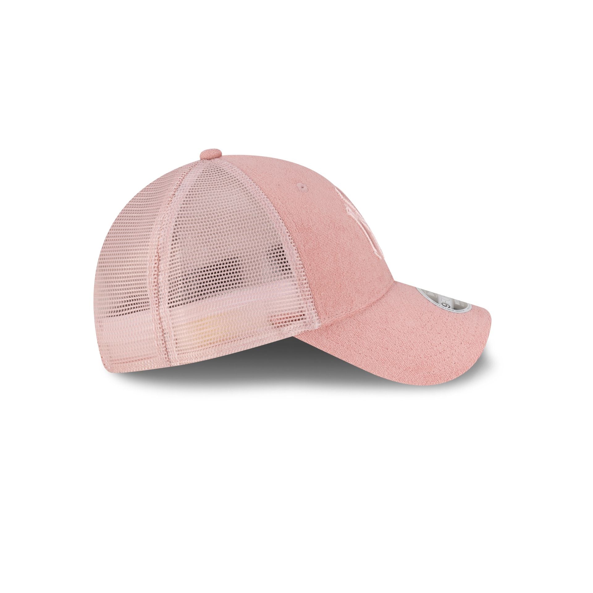 New York Yankees Terry Cloth Pastel Pink Women's 9FORTY Trucker Hat