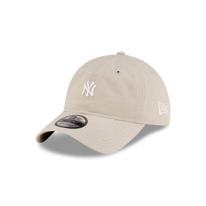 New York Yankees Mini Logo Washed Cream 9TWENTY Adjustable Hat