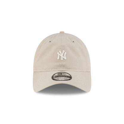 New York Yankees Mini Logo Washed Cream 9TWENTY Adjustable Hat