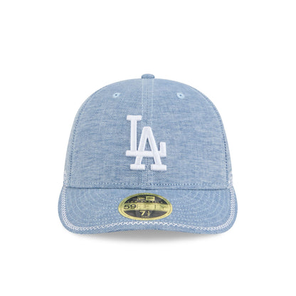 Los Angeles Dodgers Hand Stitched Chambray Low Profile 59FIFTY Fitted Hat