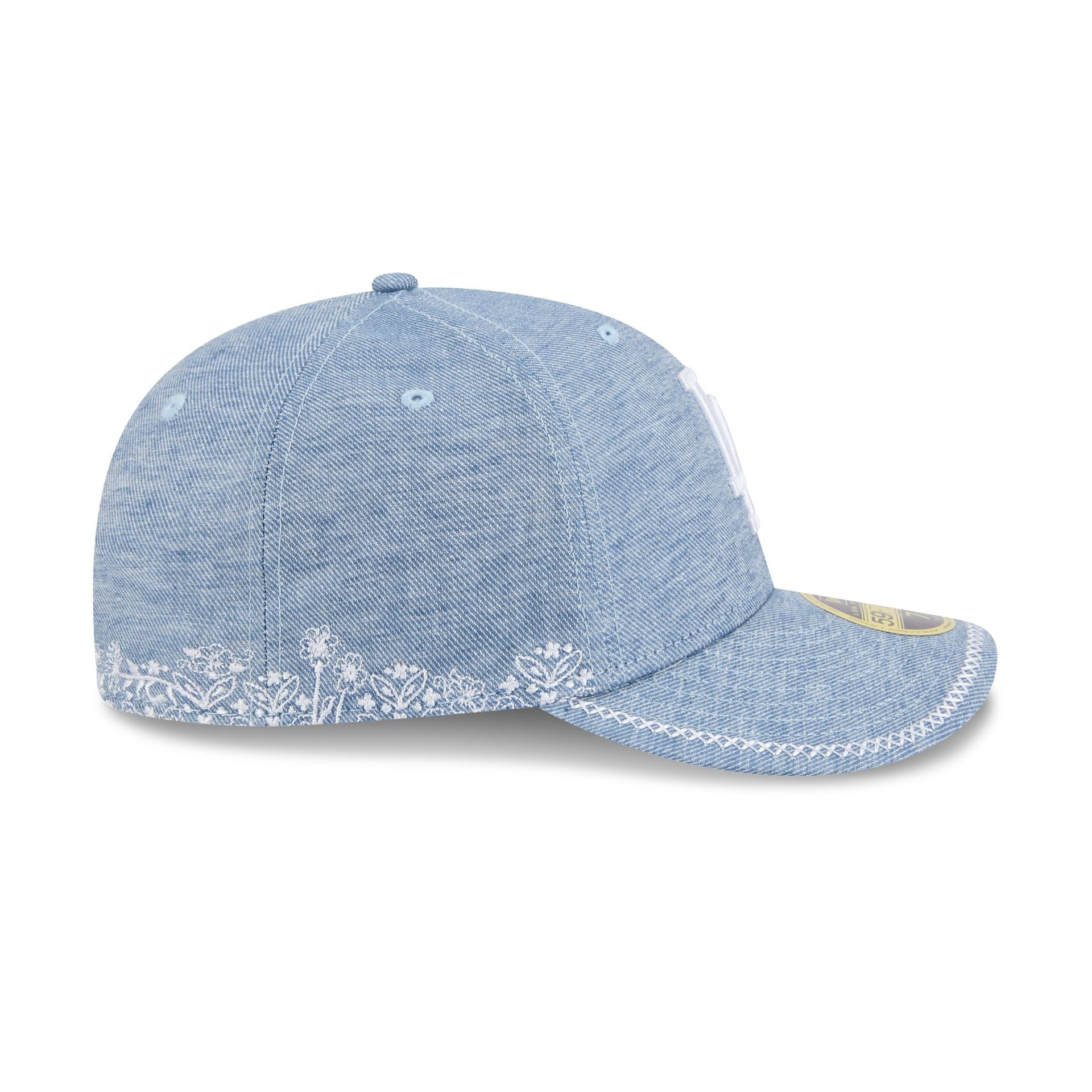 Los Angeles Dodgers Hand Stitched Chambray Low Profile 59FIFTY Fitted Hat