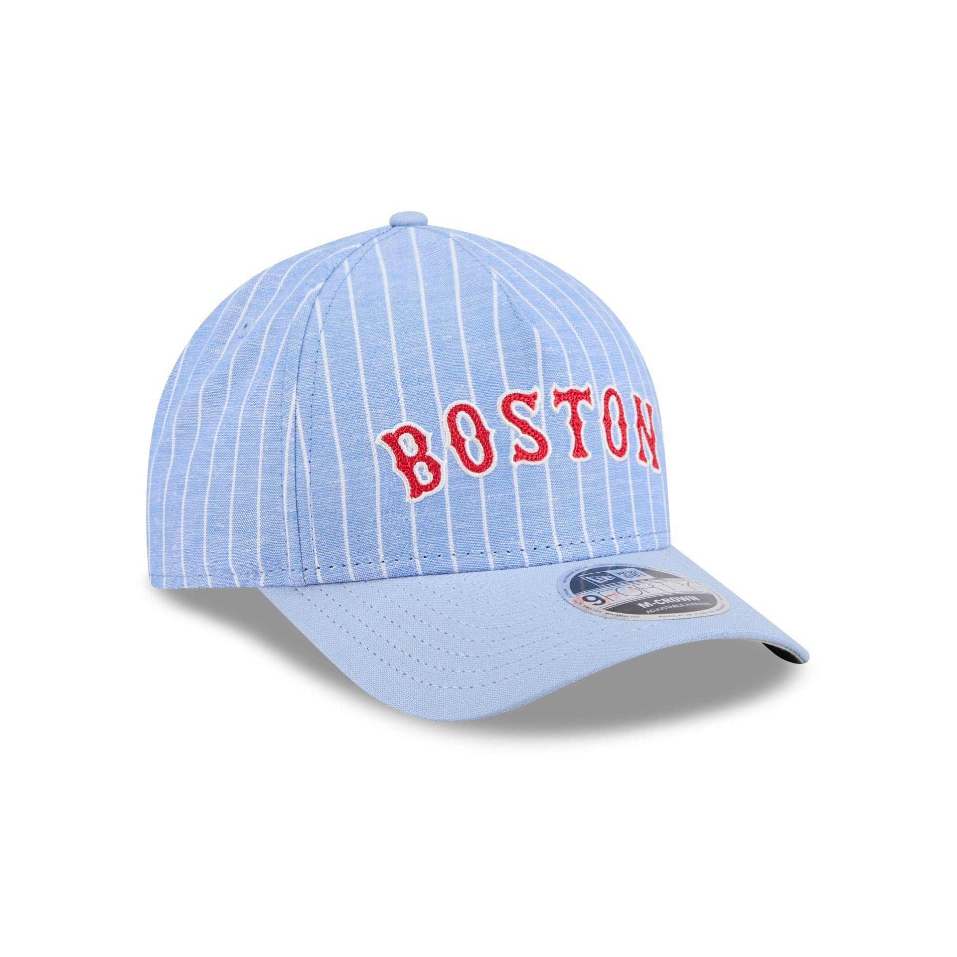 Boston Red Sox Pinstripe Linen 9FORTY M-Crown A-Frame Snapback Hat