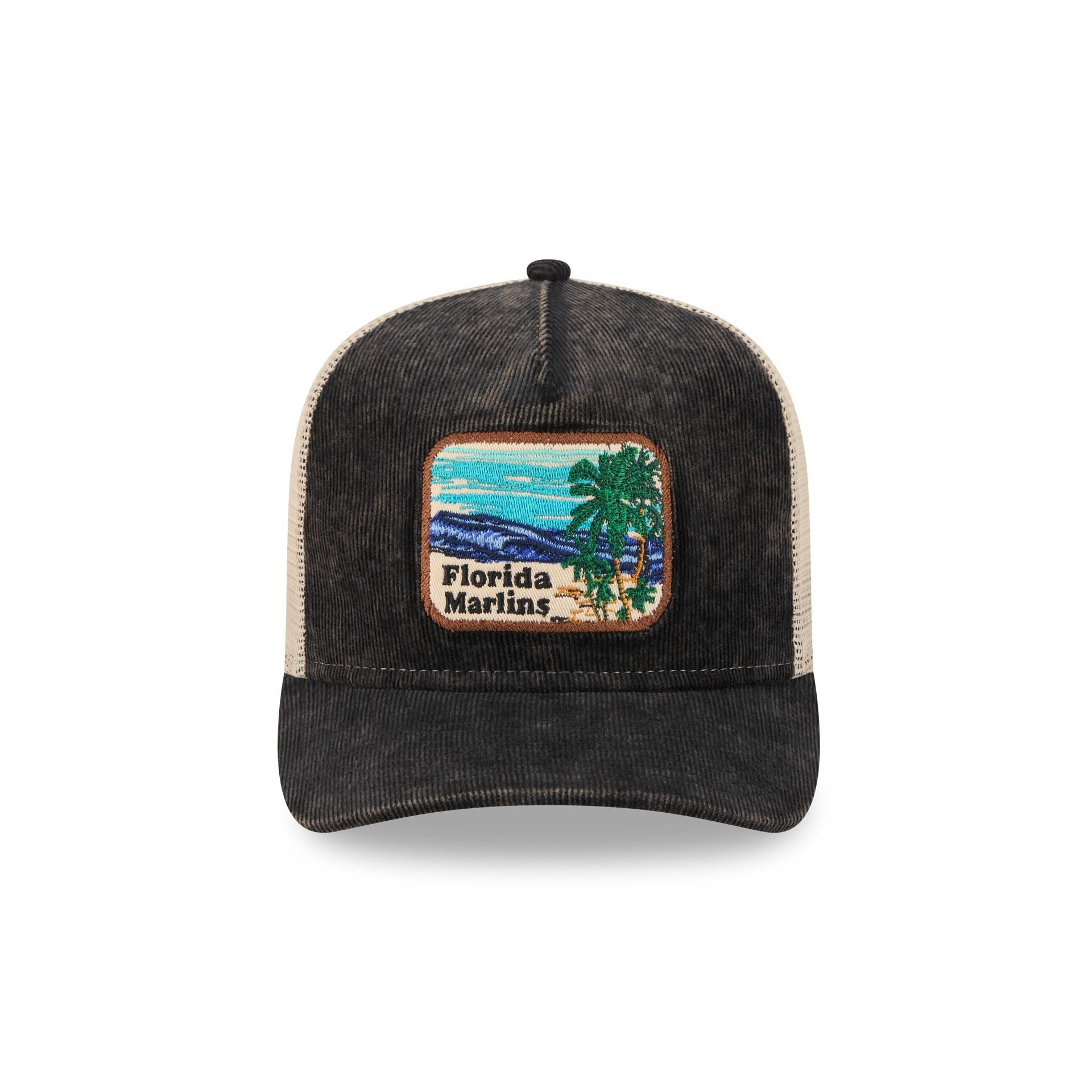 Miami Marlins Vintage Landscape 9FIFTY A-Frame Trucker Hat