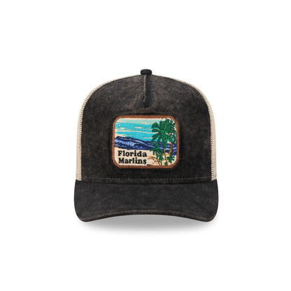 Miami Marlins Vintage Landscape 9FIFTY A-Frame Trucker Hat