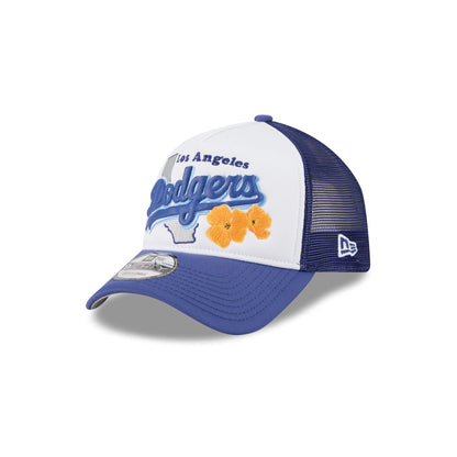 Los Angeles Dodgers State Flower 9FORTY A-Frame Trucker Hat